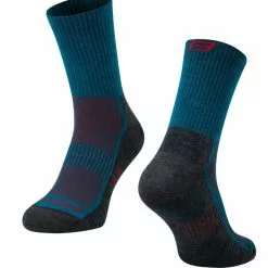 Force Polar Merino Uld Sokker Turkis / Rød