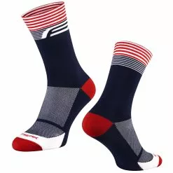 Force Streak Cykelstrømper Blå/hvid/rød