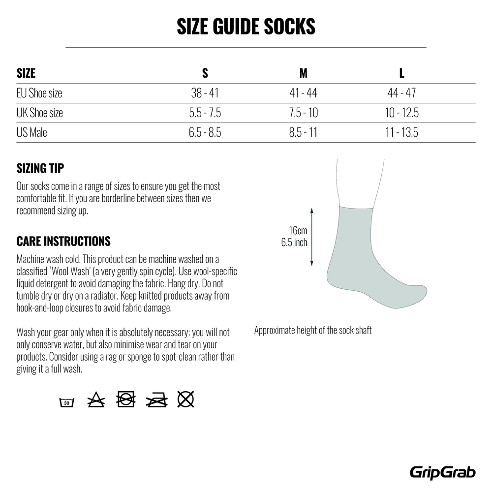 GripGrab Merino Vintersok Til Vinter/efterår Sort 8 GripGrab Merino Vintersok Til Vinter/efterår Sort - Billede 6