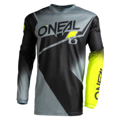 Oneal O'Neal Element Racewear MTB Trøje Sort / Grå / Neon Gul