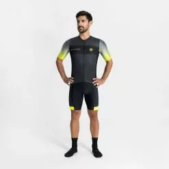 Rogelli Dawn Cykeltrøje Antracit/Gul -Tilbud Cykeltrøjer Butik Rogelli Dawn Cykeltroeje AntracitGul 1678450809 02