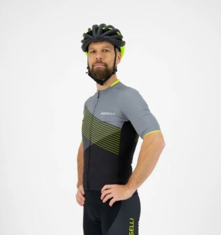 Rogelli Spike Cykeltrøje - Grå/Neon 5 Rogelli Spike Cykeltrøje - Grå/Neon - Billede 3