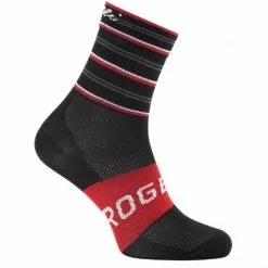 Forside 5 Rogelli Stripe Cykelstrømper Til Kvinder - Sort/Rød